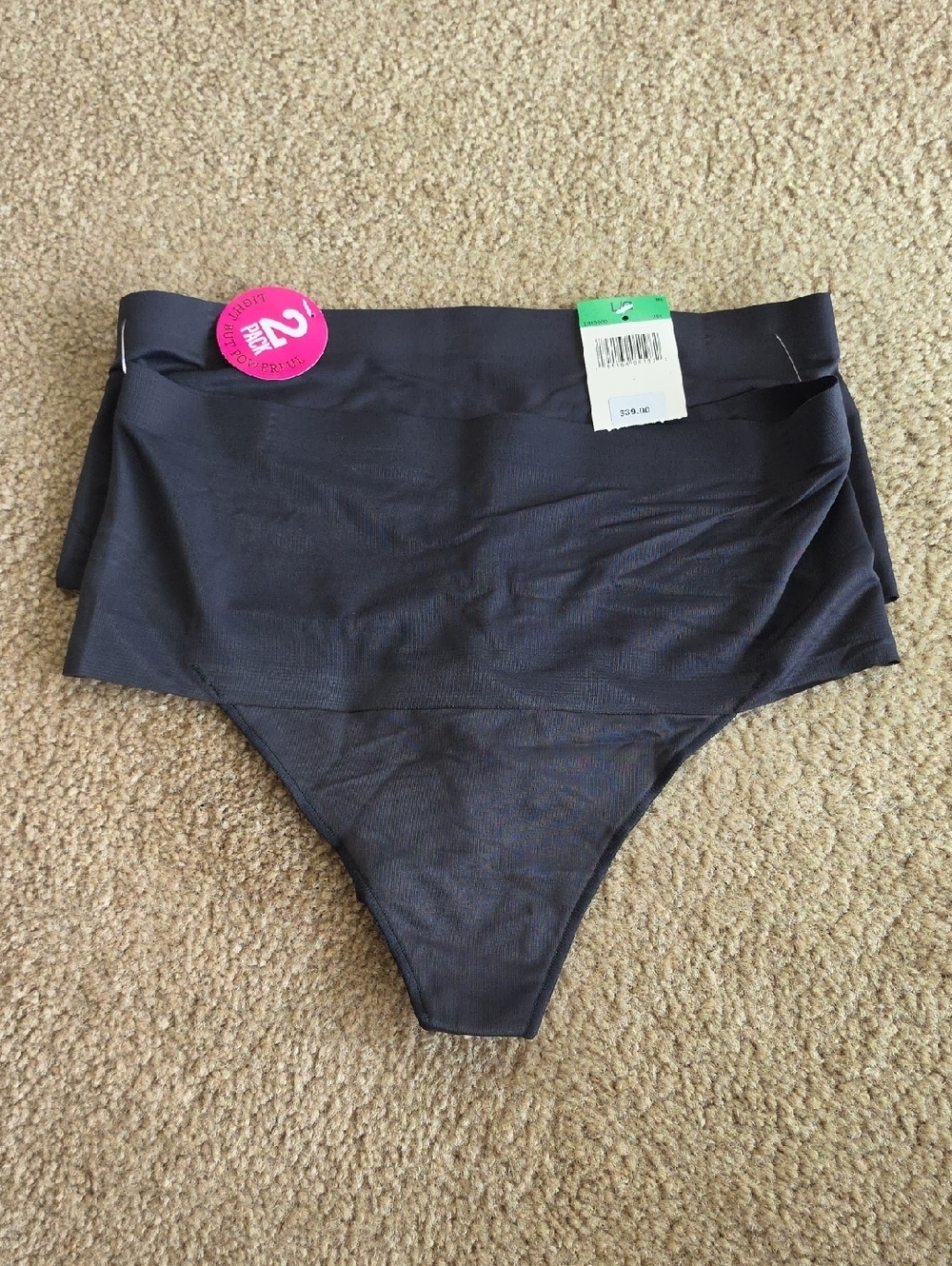 Maidenform Womens Cover Your Bases Shaping Thong 2-pack Shapeware Large NEW $39